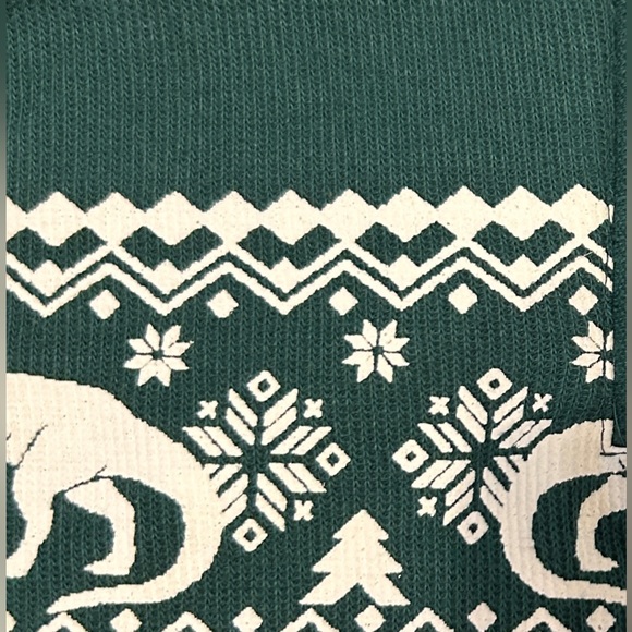 Boys Green Dinosaur Christmas Quarter Zip Knitting Sweater (VGUC - Size 4) - Picture 2 of 5